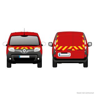 Kit prédécoupé de balisage pour vehicule pompiers